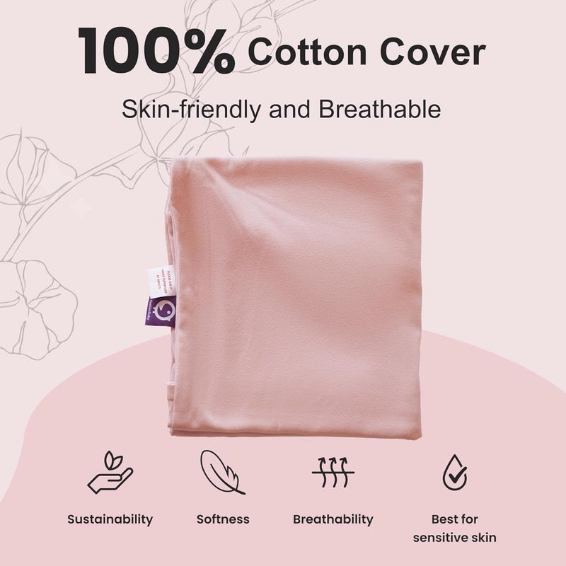 CooCooBaby Infant Lounger, Baby Nest Cover for Baby Girls & Boys, Newborn Essentials for Baby 0-12 Months, 100% Cotton Breathable (Mistyrose) - Image 3
